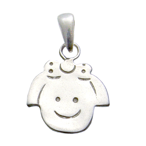Charms & Solderable Accents Sterling Silver Girl Charm